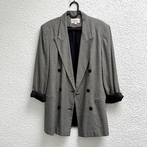 Vintage 80s Braemar by Jeremy Scott long double-breasted blazer